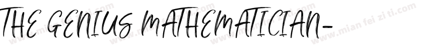 THE GENIUS MATHEMATICIAN字体转换